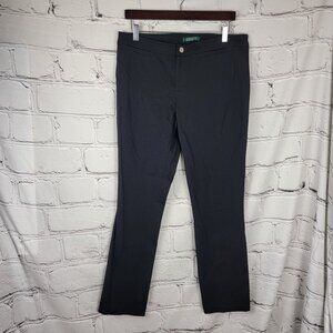 Ralph Lauren Womens 12 Stretch‎ Twill Straight Leg Pant Office Business Casual